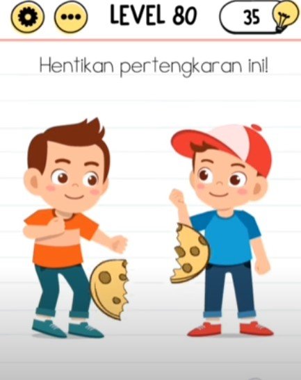 Hentikan Pertengkaran Ini Brain Test Level 80 Hentikan Pertengkaran Ini Brain Test Level 80